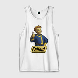 Майка мужская хлопок Real vault boy, цвет: белый