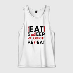 Мужская майка Надпись: eat sleep Valorant repeat