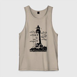 Мужская майка Маяк рисунок