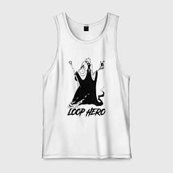 Майка мужская хлопок Lich - Loop Hero, цвет: белый