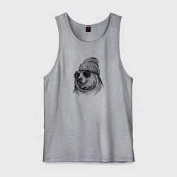 Мужская майка Медведь в шапке