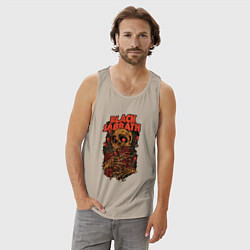 Майка мужская хлопок Черный саббат, цвет: миндальный — фото 2