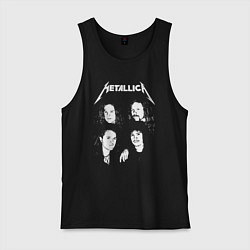 Майка мужская хлопок Metallica band, цвет: черный