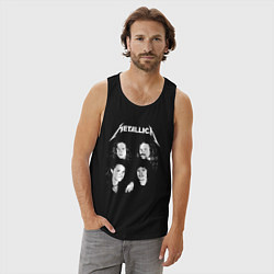 Майка мужская хлопок Metallica band, цвет: черный — фото 2