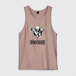 Майка мужская хлопок Thunderdome v 2, цвет: пыльно-розовый