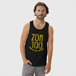 Майка мужская хлопок Zom 100 logo, цвет: черный — фото 2