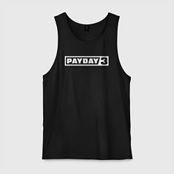 Майка мужская хлопок Payday 3 logo, цвет: черный