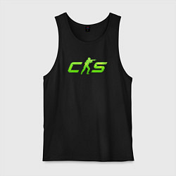 Мужская майка CS2 green logo