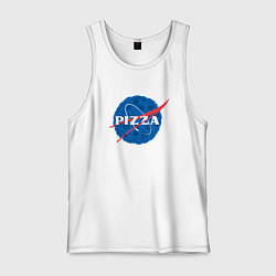 Майка мужская хлопок Pizza x NASA, цвет: белый