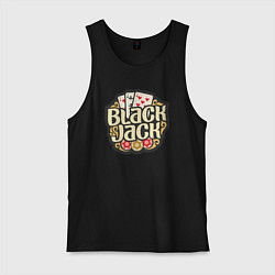 Майка мужская хлопок Blackjack, цвет: черный