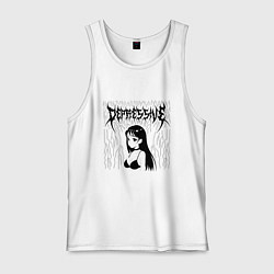 Мужская майка Depressive депрессивная аниме девушка