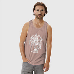 Майка мужская хлопок Spider rock, цвет: пыльно-розовый — фото 2