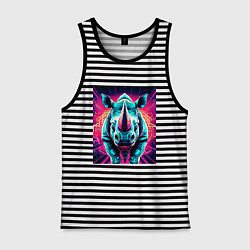 Мужская майка Кибер носорог