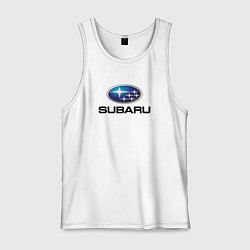 Майка мужская хлопок Subaru sport auto, цвет: белый