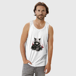 Майка мужская хлопок Кот в стиле Left 4 dead, цвет: белый — фото 2