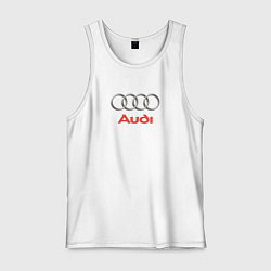 Майка мужская хлопок Audi brend, цвет: белый
