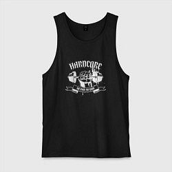Майка мужская хлопок Hardcore gym, цвет: черный