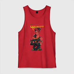 Майка мужская хлопок Карлах - врата балдура, цвет: красный