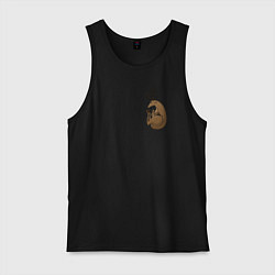 Майка мужская хлопок Недовольный олень, цвет: черный