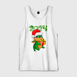 Майка мужская хлопок Год дракона 2024, цвет: белый