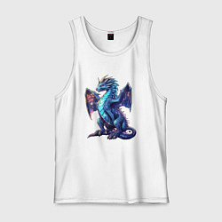 Мужская майка Синий новогодний дракон