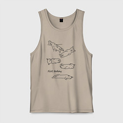 Мужская майка Not today спящие коты