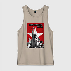 Майка мужская хлопок Rage Against the Machine - group, цвет: миндальный