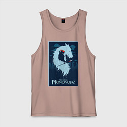 Мужская майка Мононоке волчица