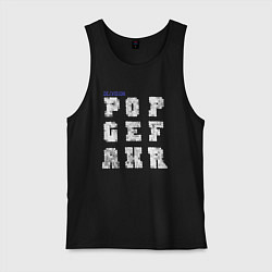 Майка мужская хлопок Devision - Popgefahr album, цвет: черный