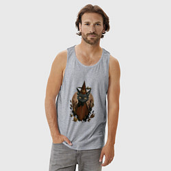 Майка мужская хлопок Мэй Боровски в костюме, цвет: меланж — фото 2