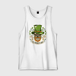 Майка мужская хлопок St Patrick day, цвет: белый