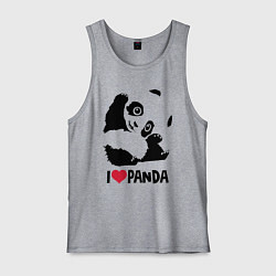 Мужская майка I love panda