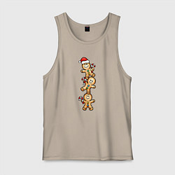 Мужская майка Веселые пряничные человечки