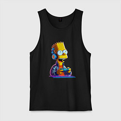 Мужская майка Bart is an avid gamer