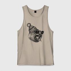 Мужская майка Орущий суслик-хипстер