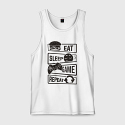 Мужская майка Есть спать играть