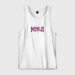 Майка мужская хлопок Minji k-idols, цвет: белый