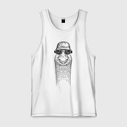 Майка мужская хлопок Утка в панаме, цвет: белый