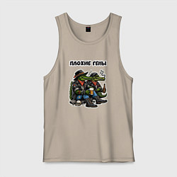 Мужская майка Плохие Гены - крокодилы с вредными привычками