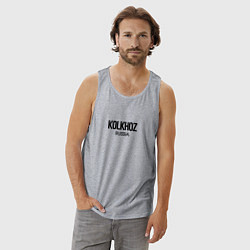 Майка мужская хлопок Kolkhoz, цвет: меланж — фото 2