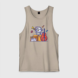 Мужская майка Джазовый котик