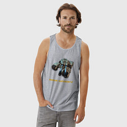 Майка мужская хлопок Танк Мамонт ГСБ, цвет: меланж — фото 2