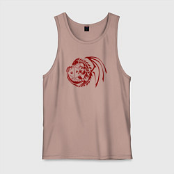 Мужская майка Дракон вокруг игральной кости