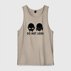 Мужская майка Черный пришелец - do not look