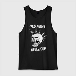 Майка мужская хлопок Old punk, цвет: черный