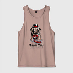 Мужская майка Мопс и сарделька