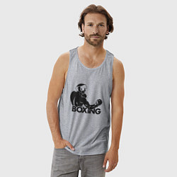 Майка мужская хлопок Бокс хук, цвет: меланж — фото 2