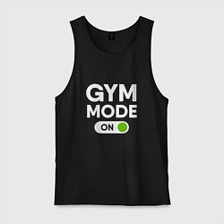 Майка мужская хлопок Gym mode on, цвет: черный
