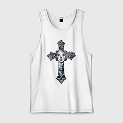 Майка мужская хлопок Woman cross, цвет: белый