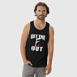 Майка мужская хлопок Wwe Get the F Out, цвет: черный — фото 2